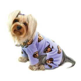 Silly Monkey Fleece Turtleneck Pajamas - Lavender - XS