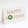 Bichon Frise - Dog Face Happy Holidays Christmas Greeting Cards Pack of 8 Blank Cards with Envelopes Whimsical A7 Size 5x7 Blank Note Cards