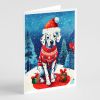 Dalmatian Christmas Greeting Cards Pack of 8 Blank Cards with Envelopes Whimsical A7 Size 5x7 Blank Note Cards