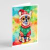 Chihuahua Christmas Greeting Cards Pack of 8 Blank Cards with Envelopes Whimsical A7 Size 5x7 Blank Note Cards