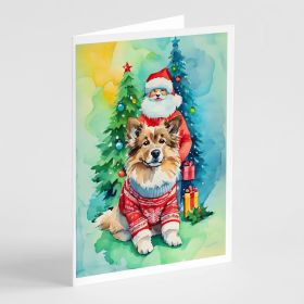 Finnish Lapphund Christmas Greeting Cards Pack of 8 Blank Cards with Envelopes Whimsical A7 Size 5x7 Blank Note Cards