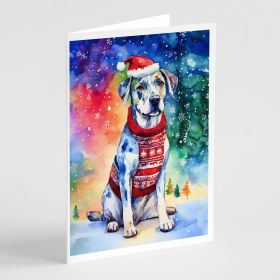 Catahoula Christmas Greeting Cards Pack of 8 Blank Cards with Envelopes Whimsical A7 Size 5x7 Blank Note Cards