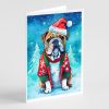 English Bulldog Christmas Greeting Cards Pack of 8 Blank Cards with Envelopes Whimsical A7 Size 5x7 Blank Note Cards