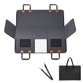 Back Seat Extender, Dog Car Seat Cover for Back Seat Bed with Mesh Window and Storage Pocket