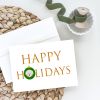 Bichon Frise - Dog Face Happy Holidays Christmas Greeting Cards Pack of 8 Blank Cards with Envelopes Whimsical A7 Size 5x7 Blank Note Cards