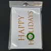 Bichon Frise - Dog Face Happy Holidays Christmas Greeting Cards Pack of 8 Blank Cards with Envelopes Whimsical A7 Size 5x7 Blank Note Cards