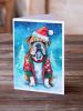 English Bulldog Christmas Greeting Cards Pack of 8 Blank Cards with Envelopes Whimsical A7 Size 5x7 Blank Note Cards