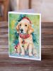 Golden Retriever Christmas Greeting Cards Pack of 8 Blank Cards with Envelopes Whimsical A7 Size 5x7 Blank Note Cards
