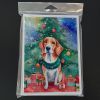 English Foxhound Christmas Greeting Cards Pack of 8 Blank Cards with Envelopes Whimsical A7 Size 5x7 Blank Note Cards