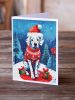 Dalmatian Christmas Greeting Cards Pack of 8 Blank Cards with Envelopes Whimsical A7 Size 5x7 Blank Note Cards