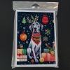 Great Dane Christmas Greeting Cards Pack of 8 Blank Cards with Envelopes Whimsical A7 Size 5x7 Blank Note Cards