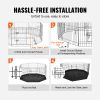 Dog Playpen, 8 Panels Foldable Metal Dog Exercise Pen with Bottom Pad, 24" H Pet Fence Puppy Crate Kennel with Ground Stakes