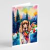 English Cocker Spaniel Christmas Greeting Cards Pack of 8 Blank Cards with Envelopes Whimsical A7 Size 5x7 Blank Note Cards