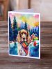 English Cocker Spaniel Christmas Greeting Cards Pack of 8 Blank Cards with Envelopes Whimsical A7 Size 5x7 Blank Note Cards