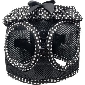 American River Choke Free Dog Harness Polka Dot Collection - Black and White Polka Dot (size: small)
