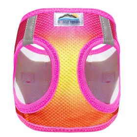American River Choke Free Dog Harness Ombre Collection - Raspberry Pink and Orange (size: 2X/3X-Large)