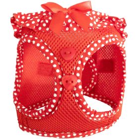 American River Choke Free Dog Harness Polka Dot Collection - Red Polka Dot (size: 3X-Large)