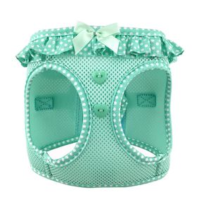 American River Choke Free Dog Harness Polka Dot Collection - Teal Polka Dot (size: X-Large)