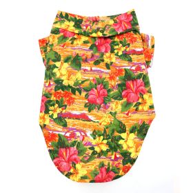 Hawaiian Camp Shirt - Sunset Hibiscus (size: 2X-Large)