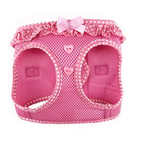 American River Choke Free Dog Harness Polka Dot Collection - Pink Polka Dot (size: X-Small)